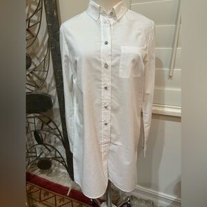 Michael Michael Kors white button down tunic blouse. Size 10